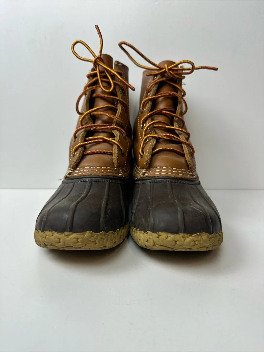 L.L. Bean Tan Leather Lace-Up Bean Boots Size 6